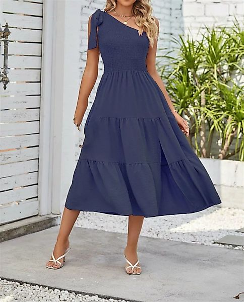 AFAZ New Trading UG A-Linien-Kleid Kleid mit Schlitz und gestuftem Saum und günstig online kaufen
