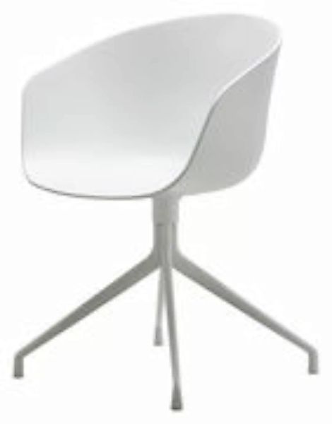 Drehsessel About a chair plastikmaterial weiß 4 Füße - Drehstuhl - Hay - We günstig online kaufen