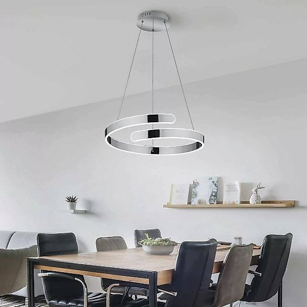 LED-Hängeleuchte Parma mit Switch-Dimmer, chrom günstig online kaufen