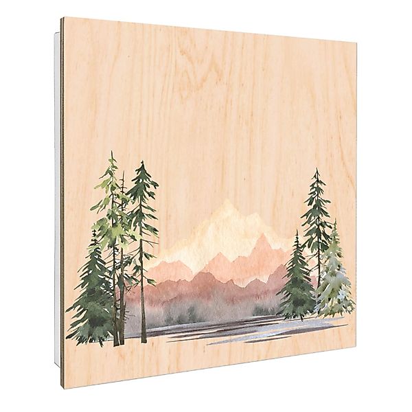 Banjado Großer Schlüsselbox Holz 30x30cm Weiß Scharnier Rechts 50 Haken Sch günstig online kaufen