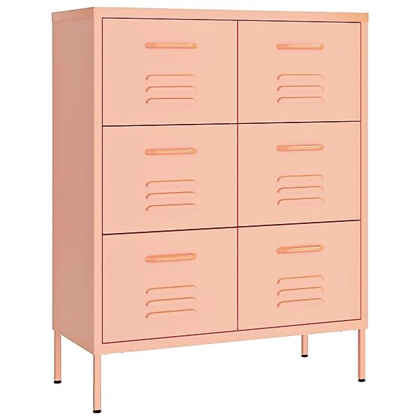 Schubladenschrank Rosa 80x35x101,5 Cm Stahl günstig online kaufen