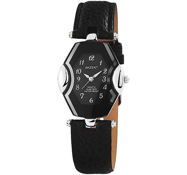 AKZENT Quarzuhr AK1700 3 ATM, Damenuhr Lederimitat günstig online kaufen