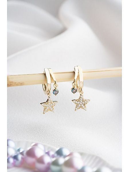 Nisan Ohrring-Set, 925 Silber Ohrringe mit Goldplattierung – Mystischer Top günstig online kaufen