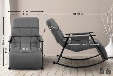 CLP Schaukelstuhl Cathy, Rückenlehne und Fußteil günstig online kaufen