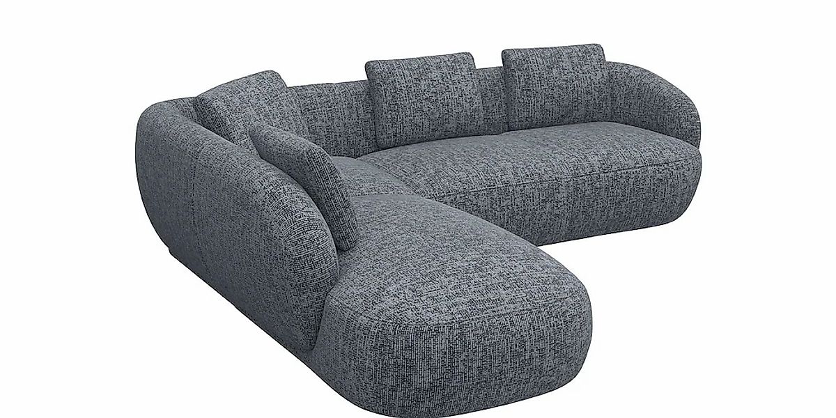 FLEXLUX Ecksofa »Torino, rund, L-Form, Sofa-Ecke mit Ottomane«, Modernes, o günstig online kaufen
