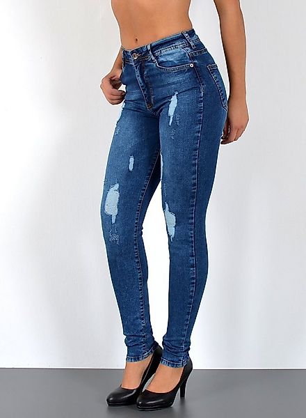 ESRA Skinny-fit-Jeans S600 Damen Skinny Fit Jeans Hose High Waist bis Überg günstig online kaufen