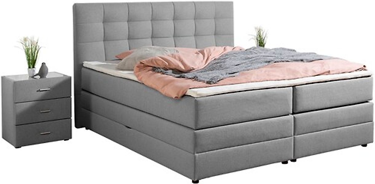 Home affaire Boxspringbett »Ethan« inkl. Topper und geräumigen Bettkasten e günstig online kaufen