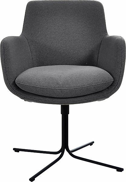 K+W Komfort & Wohnen Drehstuhl "Pego" () filigranem 4-Fuß-Gestell in schwar günstig online kaufen