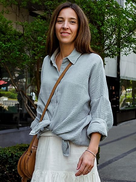 hutch&putch Langarmbluse Musselin Oversize Bluse - günstig online kaufen
