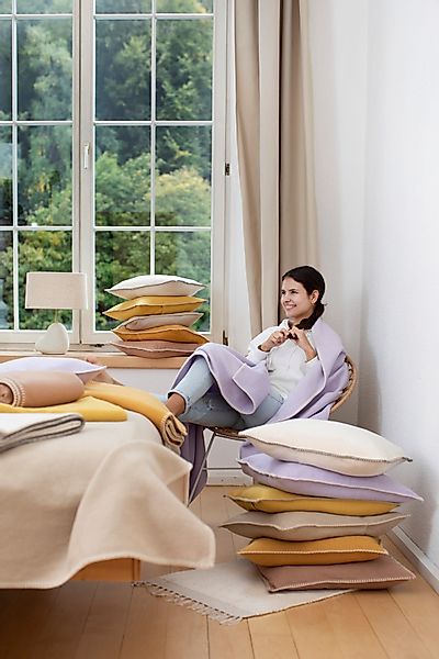 DAVID FUSSENEGGER Kissenbezug Kissenhülle Sylt 'Uni', Flanell günstig online kaufen