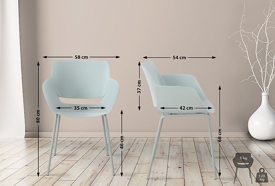 CLP Esszimmerstuhl Alpena (2er Set), wetterfest günstig online kaufen