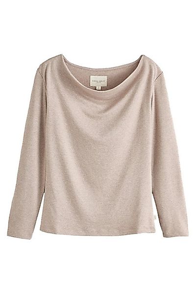 LAURA ASHLEY Langarmbluse Laura Ashley Yoga-Oberteil, Wasserfallausschnitt günstig online kaufen