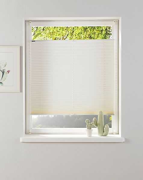 my home Plissee »KATIA«, Lichtschutz, ohne Bohren, verspannt, Fixmaß, Crush günstig online kaufen