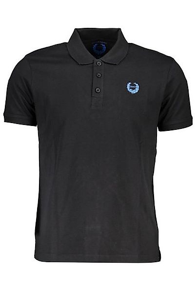 GIAN MARCO VENTURI Poloshirt Herren Kurzarm-Poloshirt Schwarz mit Stickerei günstig online kaufen