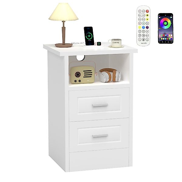 oyajia Nachttisch mit Beleuchtung LED und günstig online kaufen