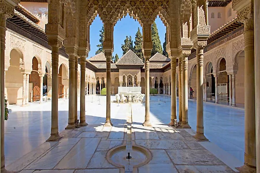 Papermoon Fototapete »ARCHITEKTUR-PATIO DES LÖWES PALAST ALHAMBRA BOGEN HOF günstig online kaufen