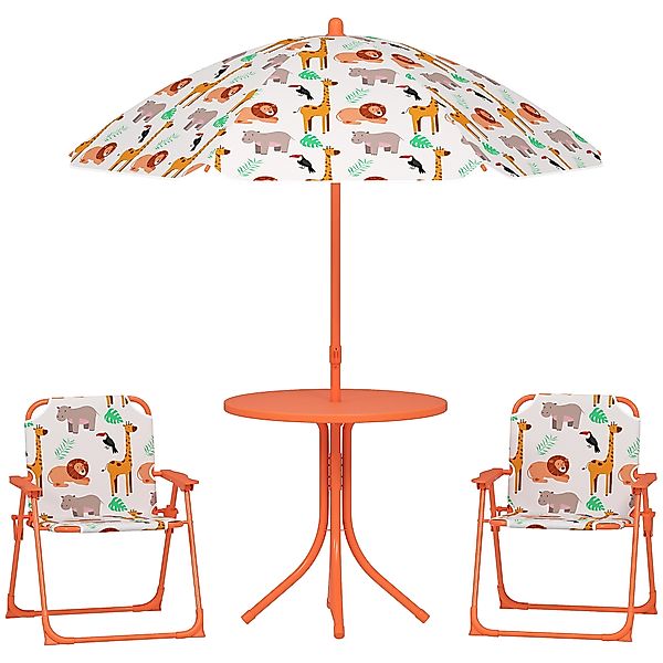 AIYAPLAY Kinder-Gartenmöbel-Set, Kindertisch mit 2 klappbaren Stühlen und S günstig online kaufen