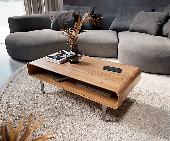 DELIFE Couchtisch Anaya, Akazie Natur 100x50 günstig online kaufen