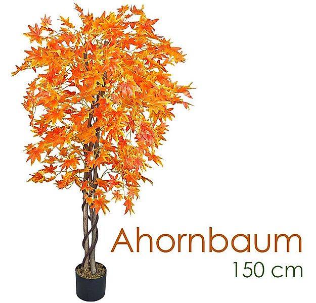 Kunstbaum Ahorn Baum Kunstbaum Künstliche Pflanze Echtholz Rote Blätter 150 günstig online kaufen