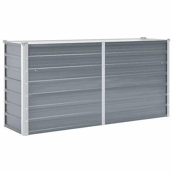 vidaXL Garten-Hochbeet Stahl 160x40x77 cm Grau 659813 günstig online kaufen