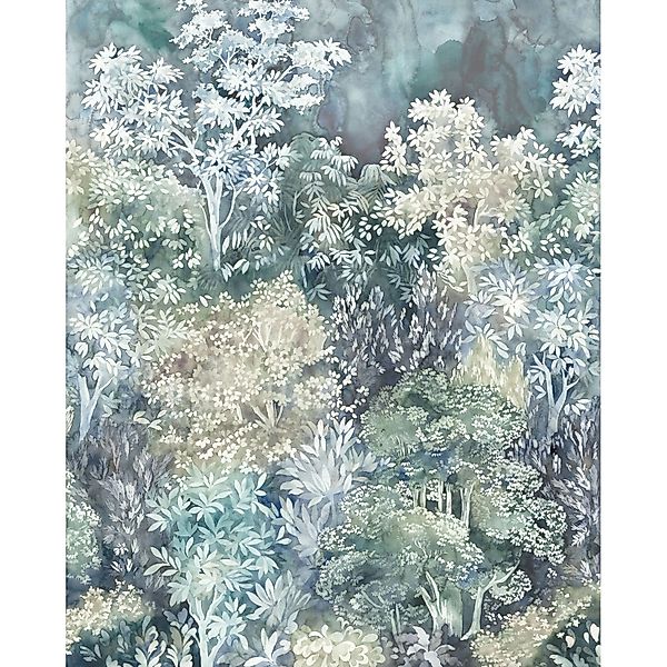 Komar Fototapete Bäume Grün und Blau 200 x 250 cm 611186 günstig online kaufen