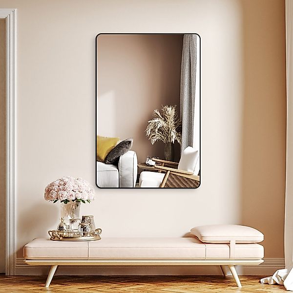 Hopibath Wandspiegel groß modern flur schwarz günstig online kaufen