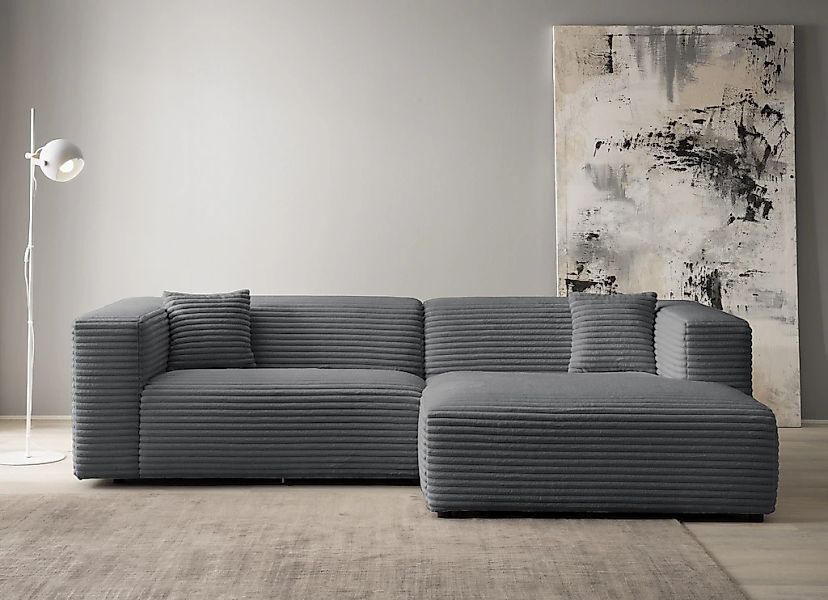 Home affaire Ecksofa "BAKELS, L-Form in Cord oder Boucle-Stoff, moderne Cou günstig online kaufen