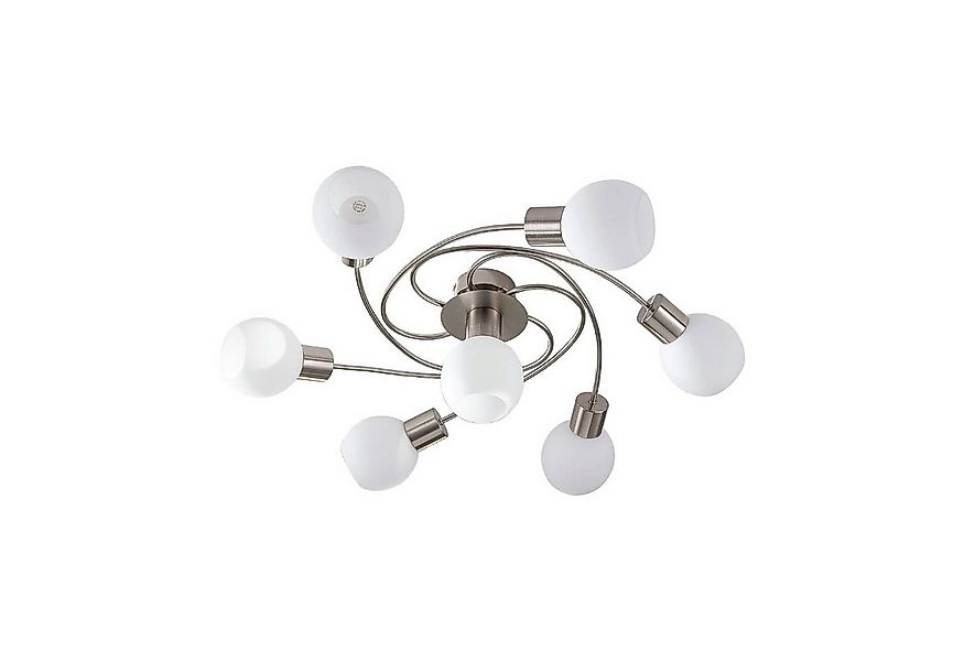 Lindby Deckenleuchten Ciala, Glas Alu IP20, 7 x 4,5 W LED günstig online kaufen