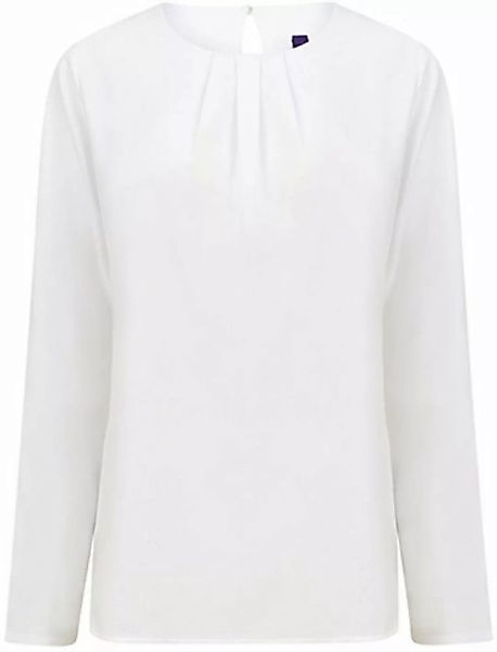 Henbury Sweatshirt Ladies Pleat Front Long Sleeved Blouse günstig online kaufen