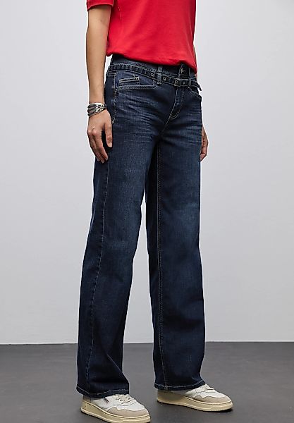 STREET ONE Weite Jeans, mit Jeans-Gürtel günstig online kaufen