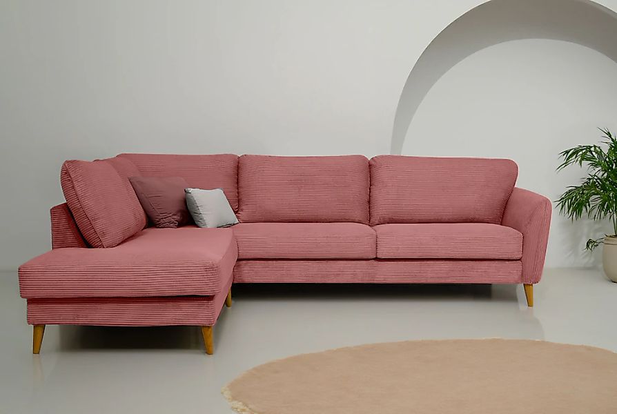 Home affaire Ecksofa "MARSEILLE 278/202 cm, L-Form, Ottom. rechts/links, ve günstig online kaufen