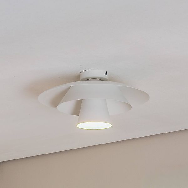 Deckenleuchte Plato, weiß, Metall, Ø 38 cm, E27 günstig online kaufen