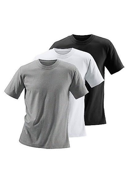 H.I.S T-Shirt, Unterziehshirt (3er-Pack) unifarben, Rundhalsausschnitt, aus günstig online kaufen