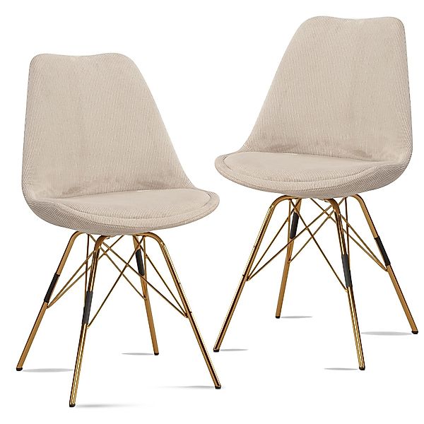 FINEBUY Esszimmerstuhl FB62544 (2er Set Stoff günstig online kaufen
