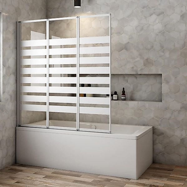 Duschparadies Duschwand 130*140cm hellweiß Aufsatz Duschabtrennung günstig online kaufen