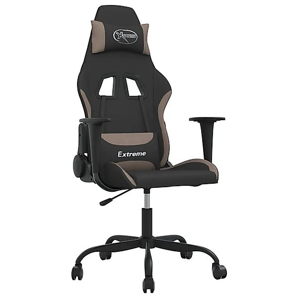 vidaXL Gaming-Stuhl mit Massagefunktion Schwarz und Taupe Stoff 345471 günstig online kaufen