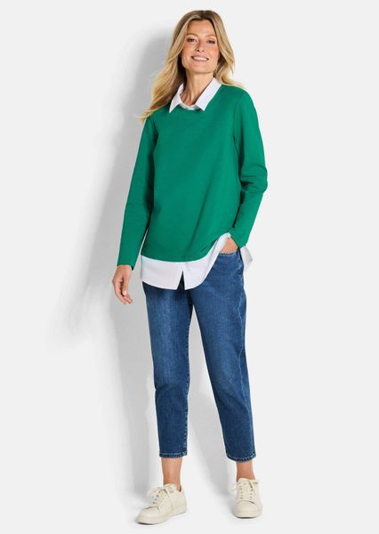 GOLDNER Longshirt Sweatshirt in 2-in-1-Optik günstig online kaufen