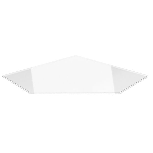ECOfoxx Funkenschutzplatte Glasbodenplatte Fünfeck 110x110cm günstig online kaufen
