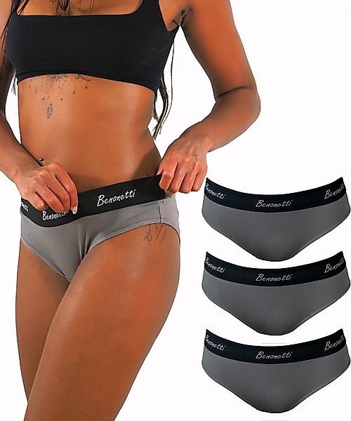Benonetti Slip Unterhosen Damenslip Sportslip Frauen Unterwäsche (3er Set, günstig online kaufen