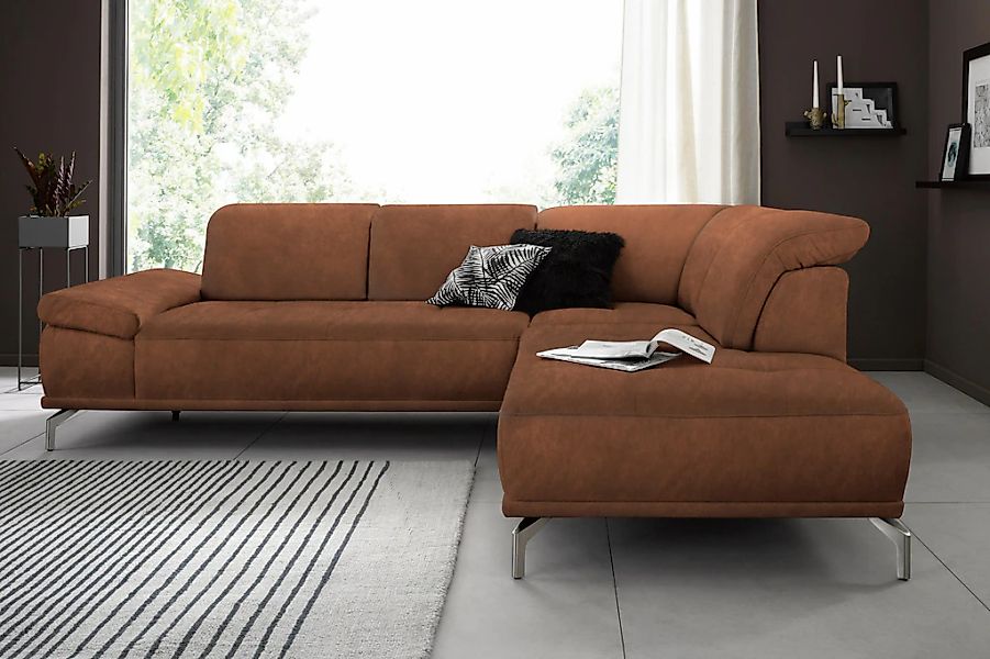 Home affaire Ecksofa "Caluna" Inkl.Sitztiefenverstellung, wahlweise mit Kop günstig online kaufen