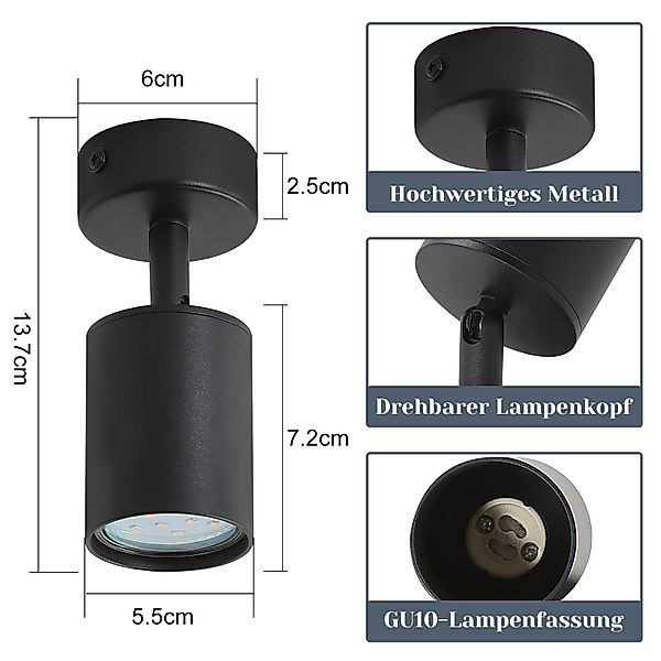 ZMH LED Deckenstrahler Modern Deckenleuchte- GU10 günstig online kaufen