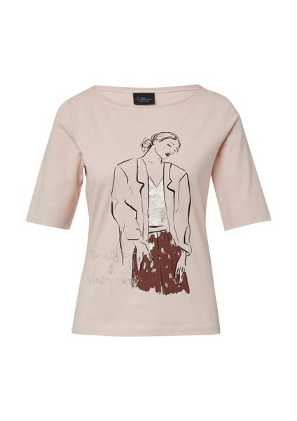 s.Oliver Kurzarmshirt T-Shirt Jersey-Shirt mit Artwork günstig online kaufen