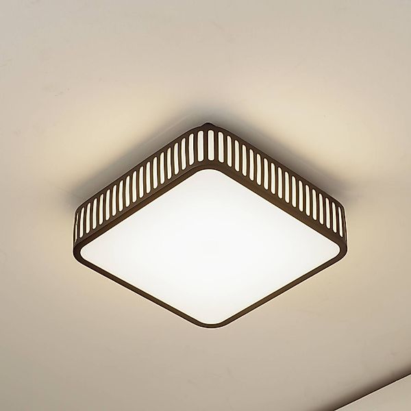 Lindby LED-Außendeckenleuchte Lurinda, 26 cm schwarz, IP44 günstig online kaufen