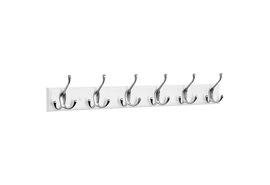 EUGAD Garderobenhaken (1 St), Kleiderhaken Wand, mit 6 Dreifachhaken, Weiß, günstig online kaufen