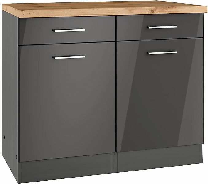 KOCHSTATION Unterschrank "KS-Milan", HELD Möbel, Unterschrank 100 cm, matte günstig online kaufen