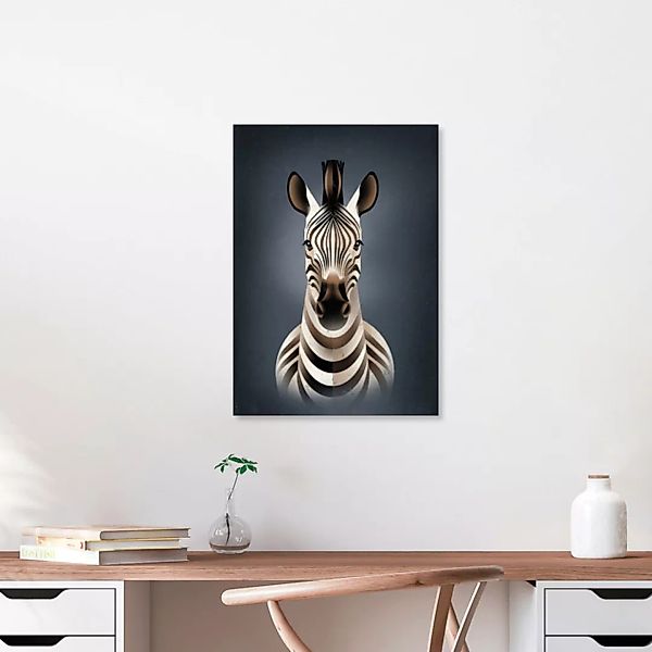 Poster / Leinwandbild - Zebra günstig online kaufen