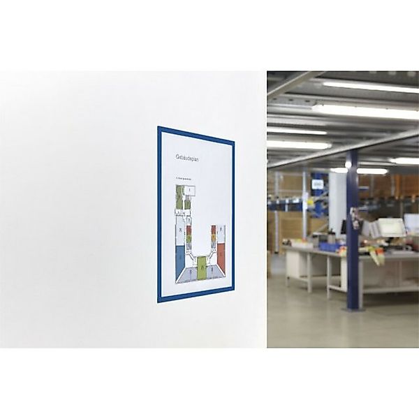 magnetoplan® Hängevitrine Magnetofix Sichtfenster blau DIN A4 5St (1-St) günstig online kaufen