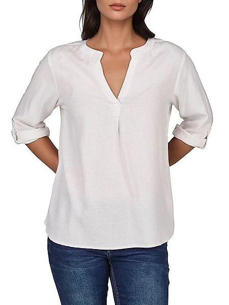 DENIMFY Hemdbluse Damen Leinen Bluse DFSara Regular Fit Tunika mit V-Aussch günstig online kaufen