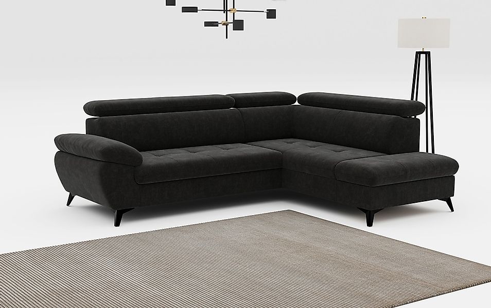 COTTA Ecksofa "Hudson L-Form", mit Kopfteilverstellung, wahlweise mit Bettf günstig online kaufen