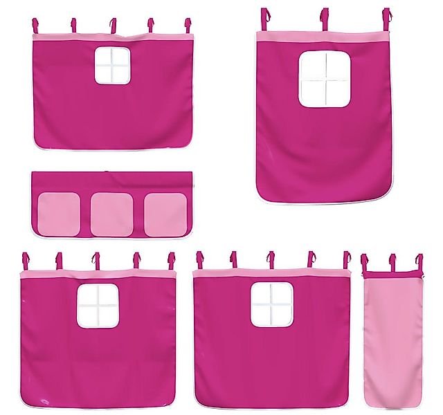 vidaXL Betthimmel Vorhänge für Hochbett Rosa Polyester günstig online kaufen